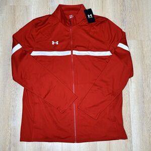 Under Armour Jacket Women's XL Full Zip Royal Red UA RIVAL KNIT NWT